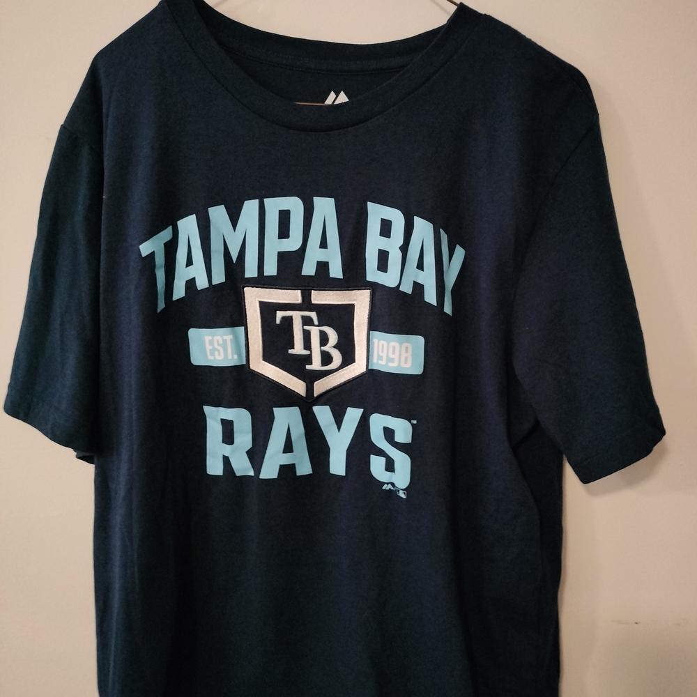 Majestic Blue Tampa Bay Rays Short Sleeve Tee